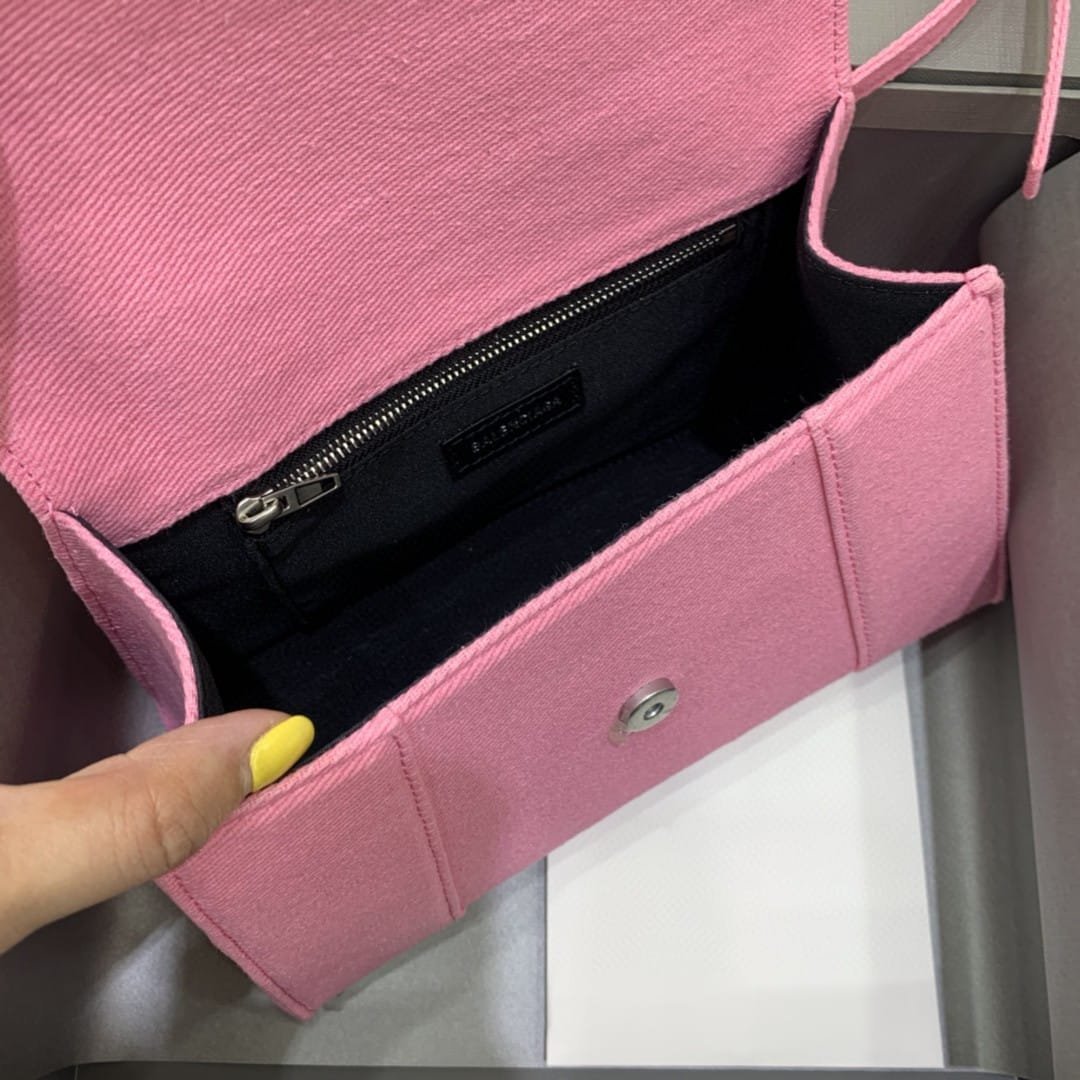 Balenciaga Hourglass Top Handle Denim Bag - Image 3