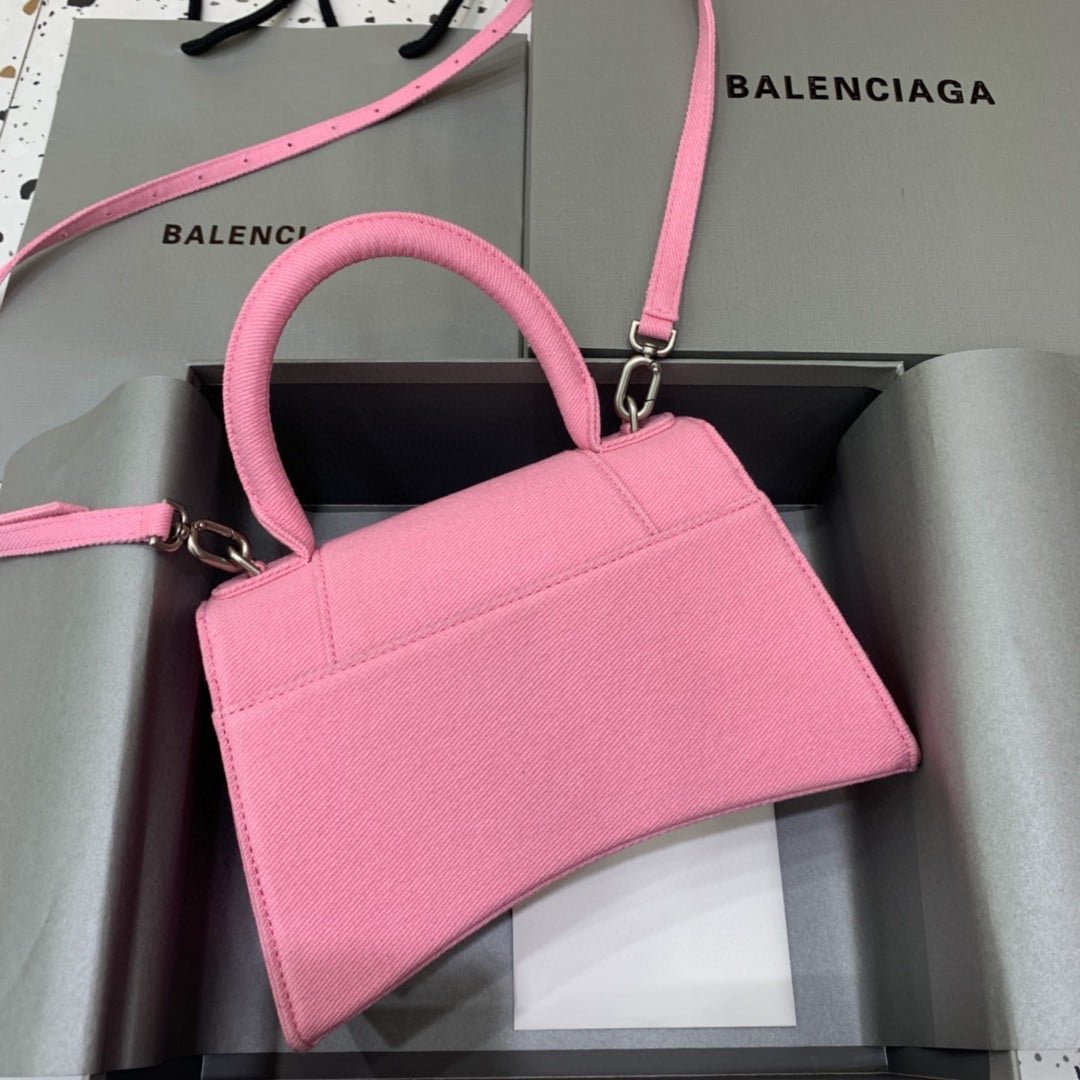 Balenciaga Hourglass Top Handle Denim Bag - Image 7
