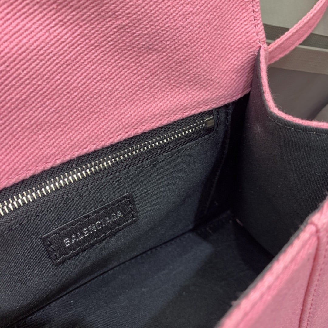 Balenciaga Hourglass Top Handle Denim Bag - Image 2
