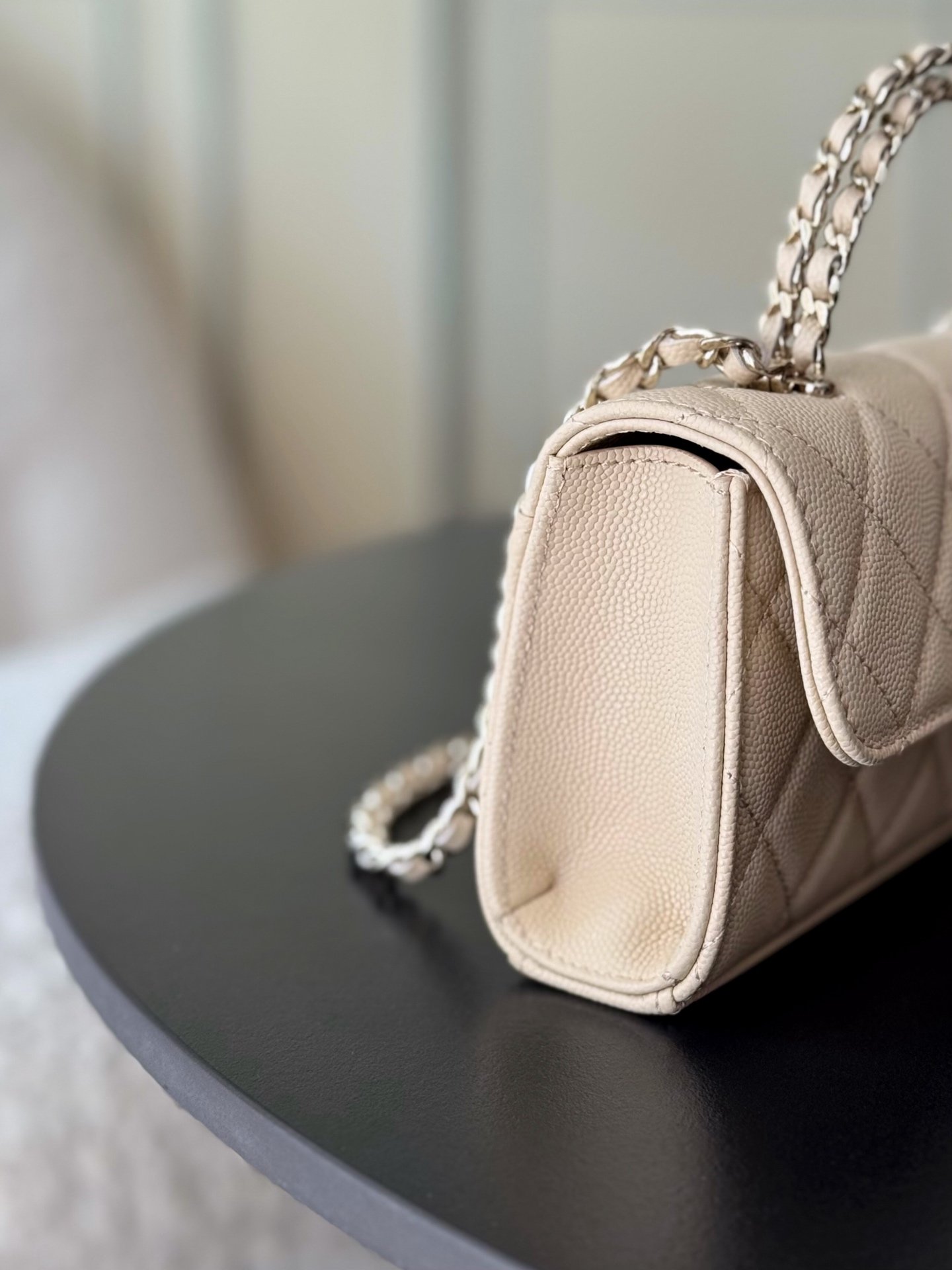 Chanel 25S Cross Handle Kelly Chain Bag – Beige - Image 5