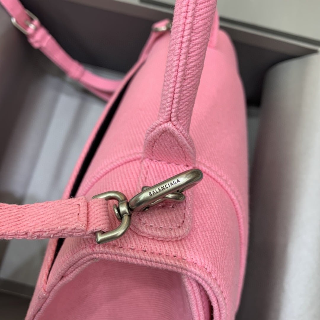Balenciaga Hourglass Top Handle Denim Bag - Image 4