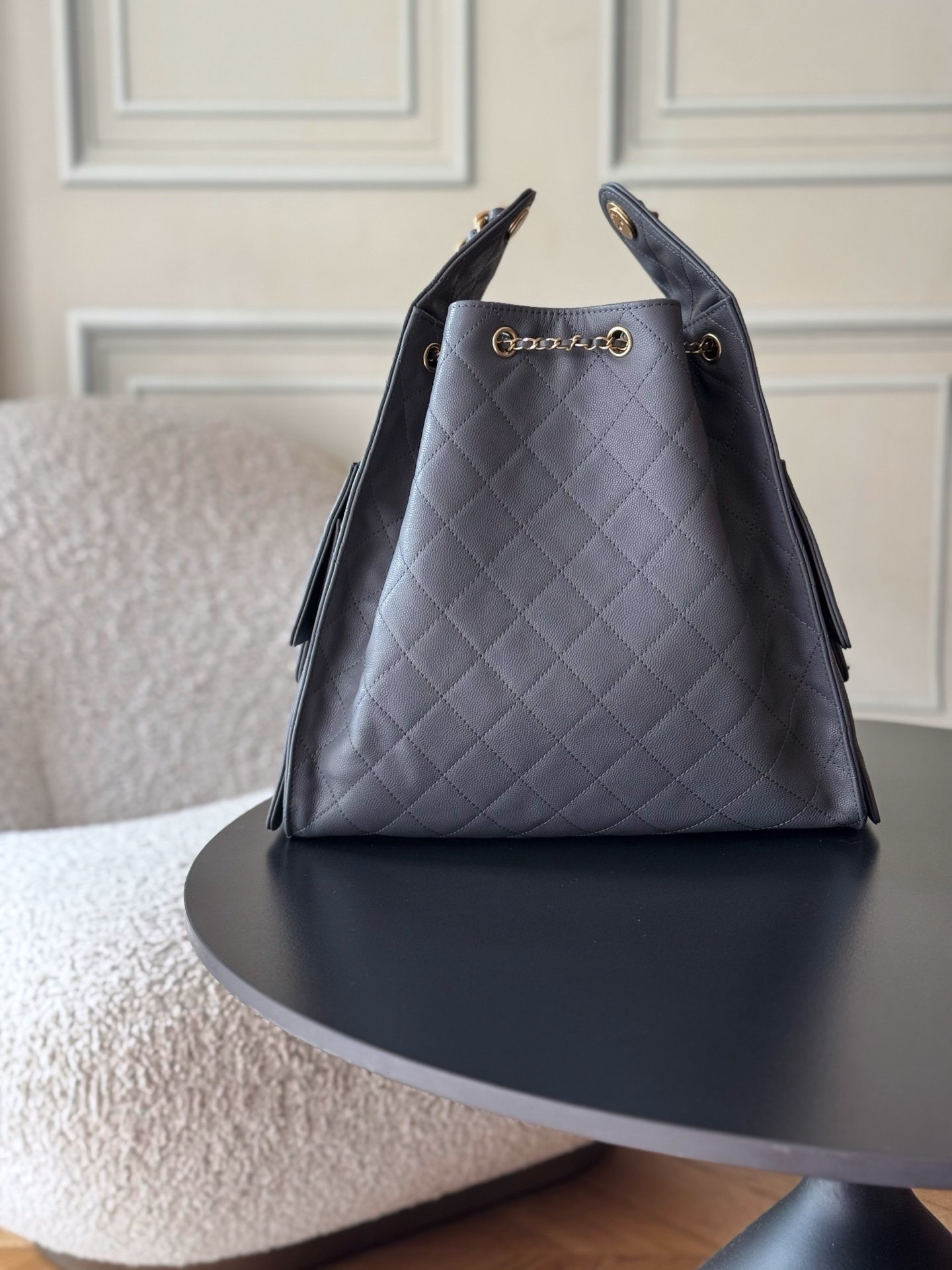 Chanel 25 Small Black Handbag - Image 3