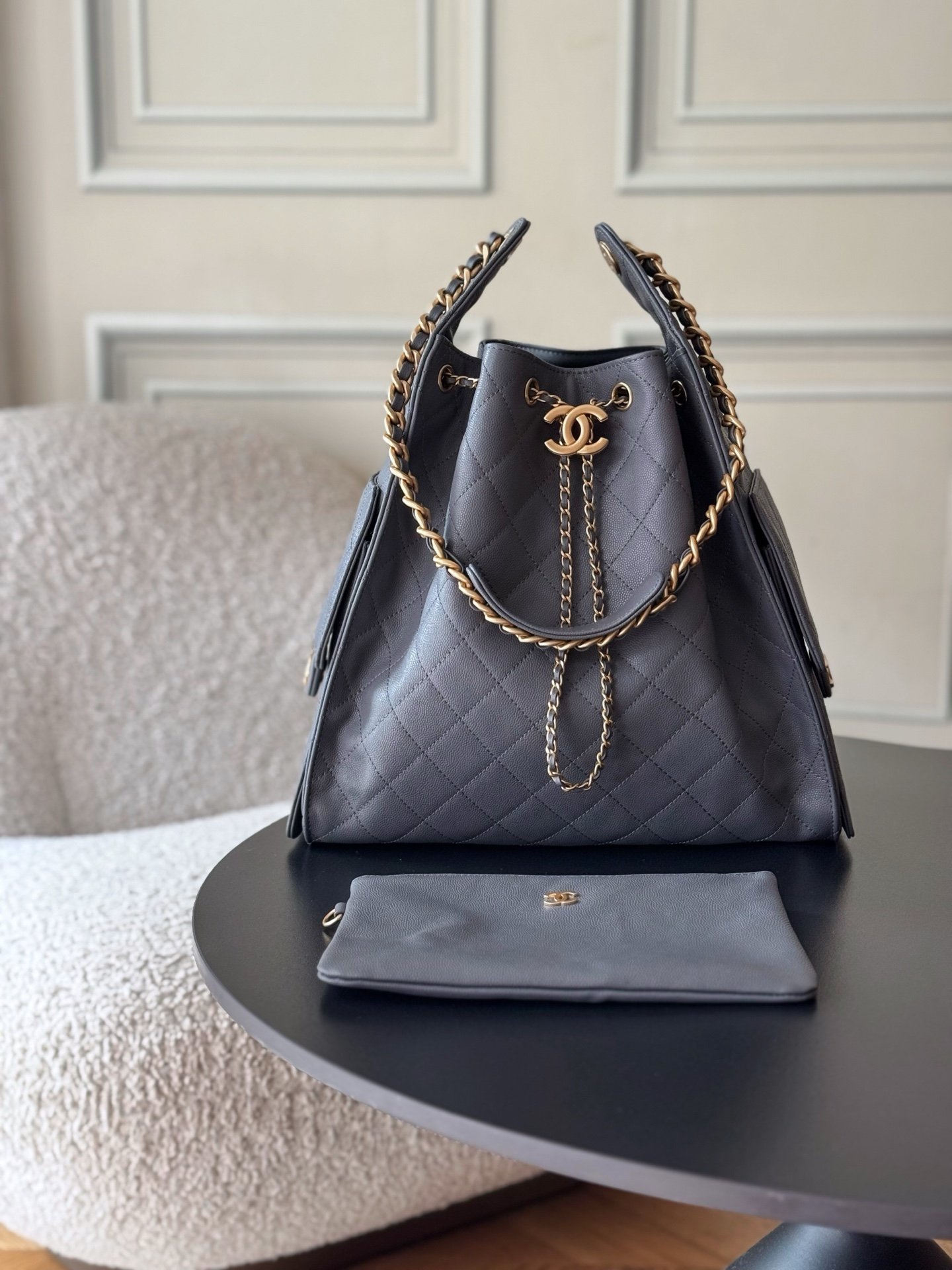 Chanel 25 Small Black Handbag - Image 4