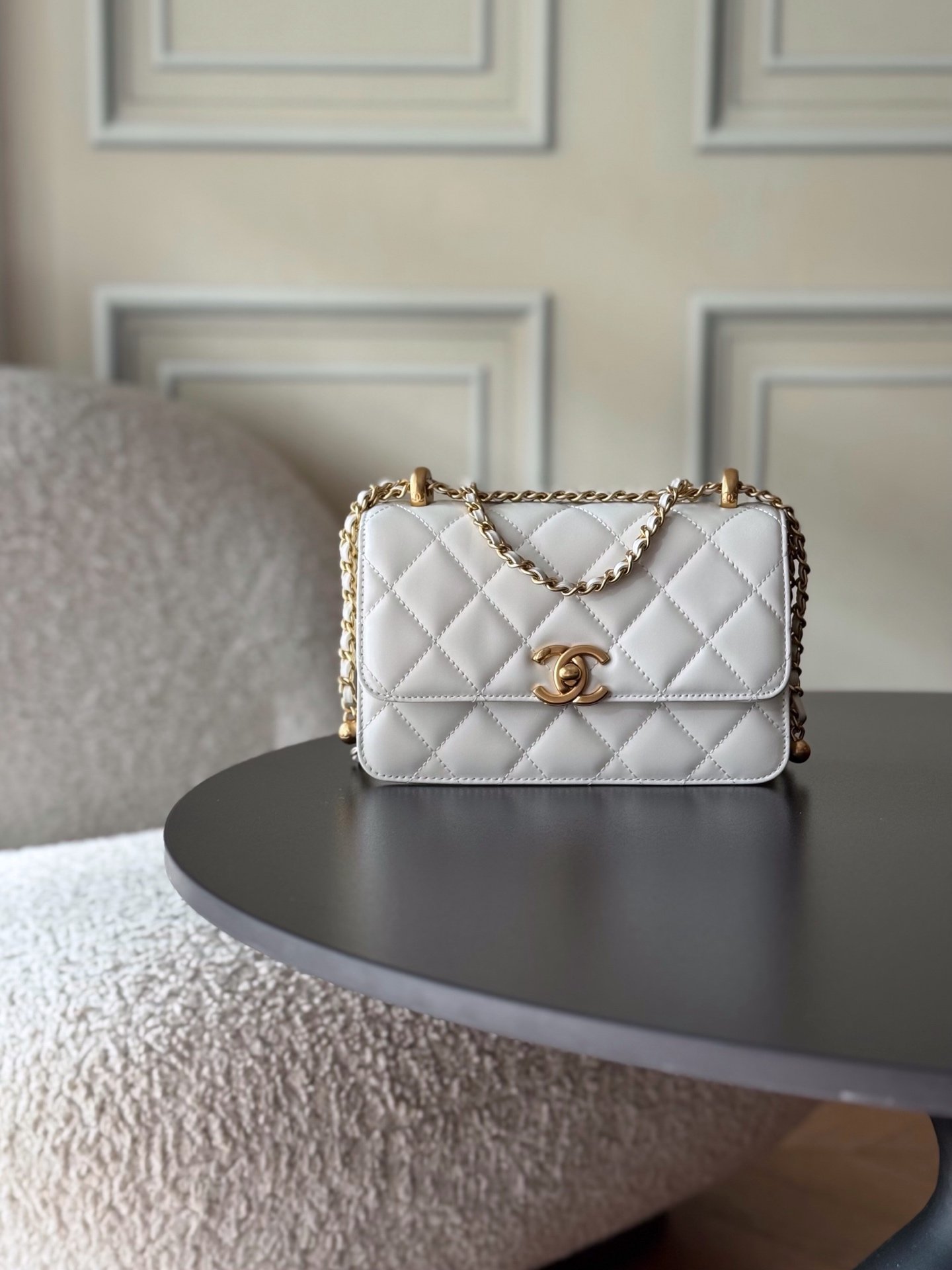 Chanel Perfect Fit Flap White Bag - Image 2