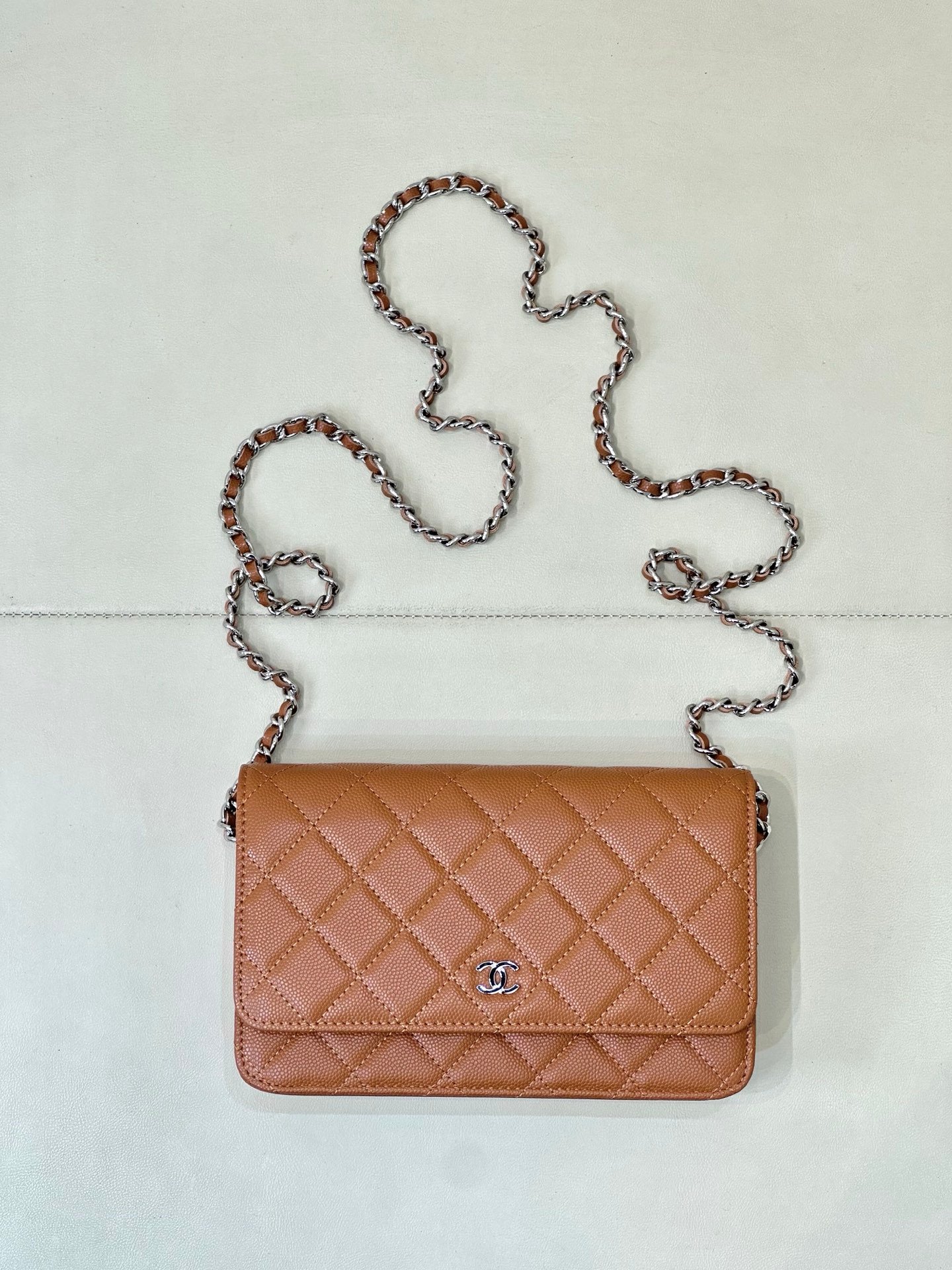 Chanel Classic Brown Wallet on Chain WOC - Image 9
