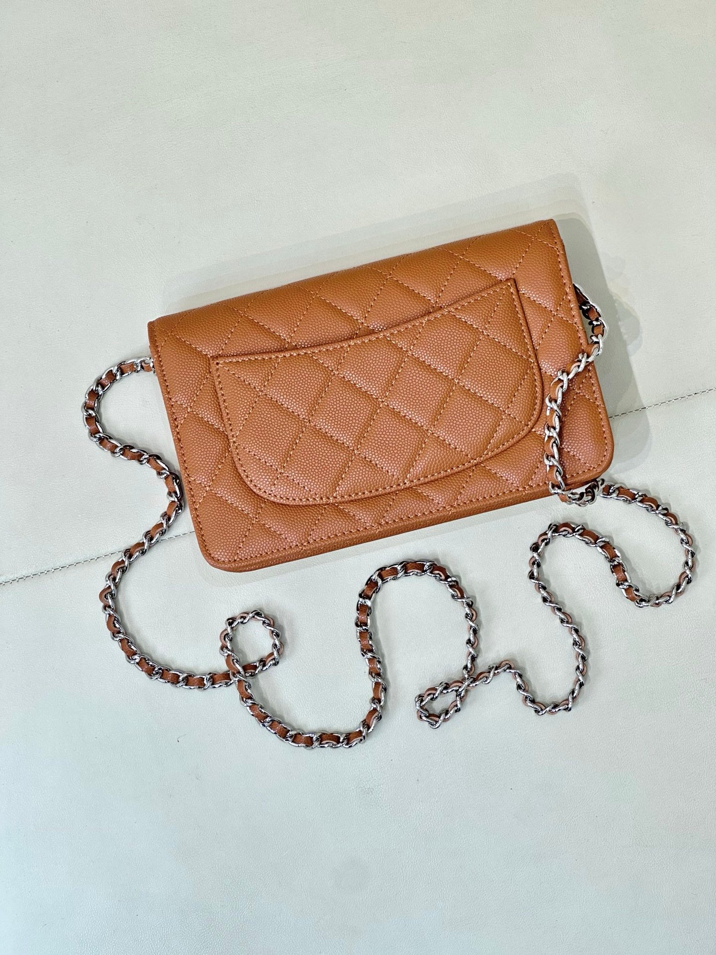 Chanel Classic Brown Wallet on Chain WOC - Image 4