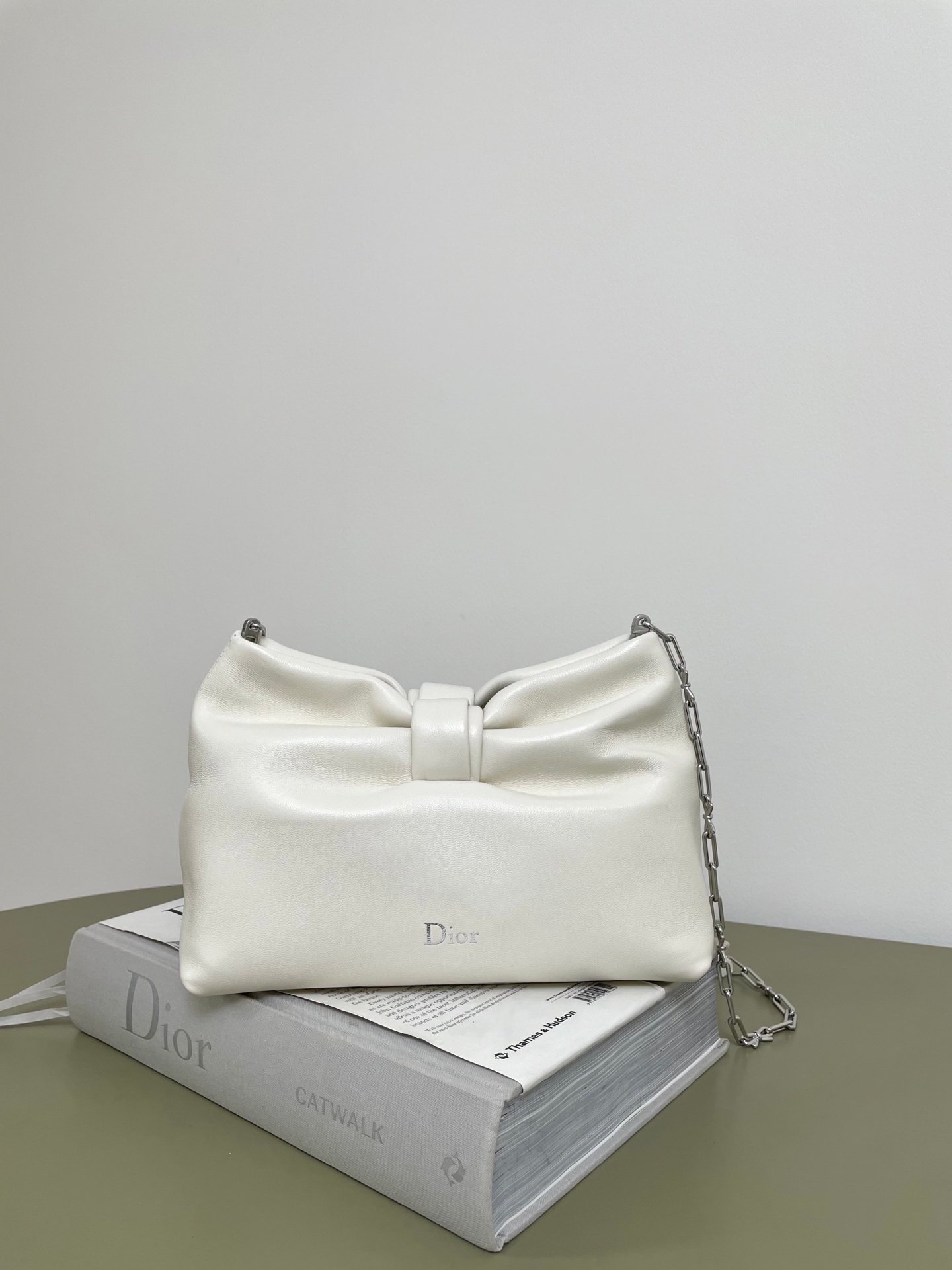 Dior Bow White Bag – Ivory Lambskin - Image 11