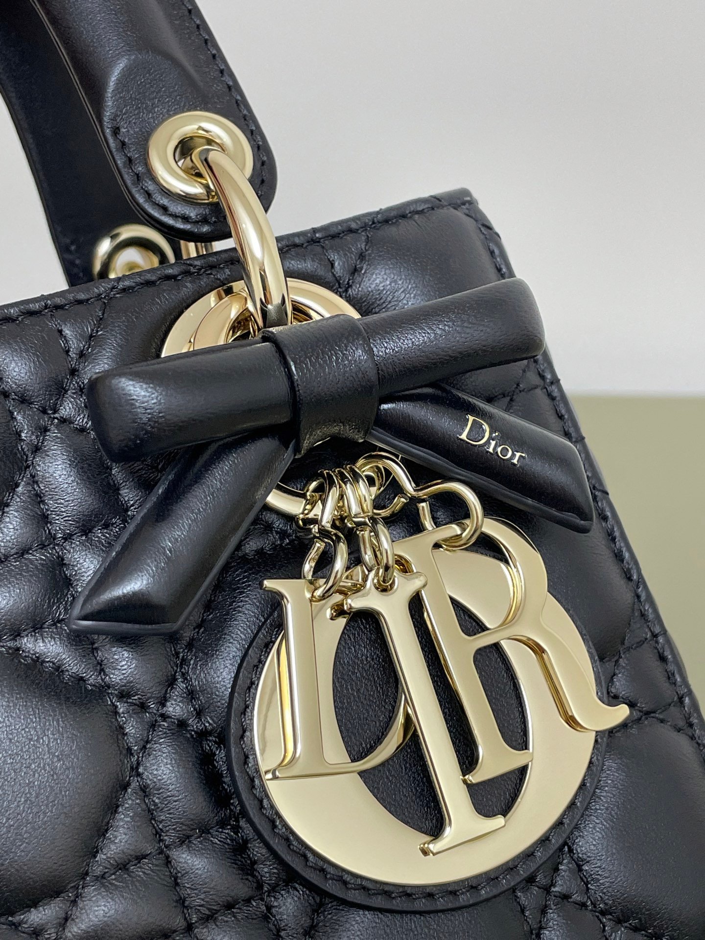 Dior Medium Lady Dior Black Lambskin Bag - Image 7