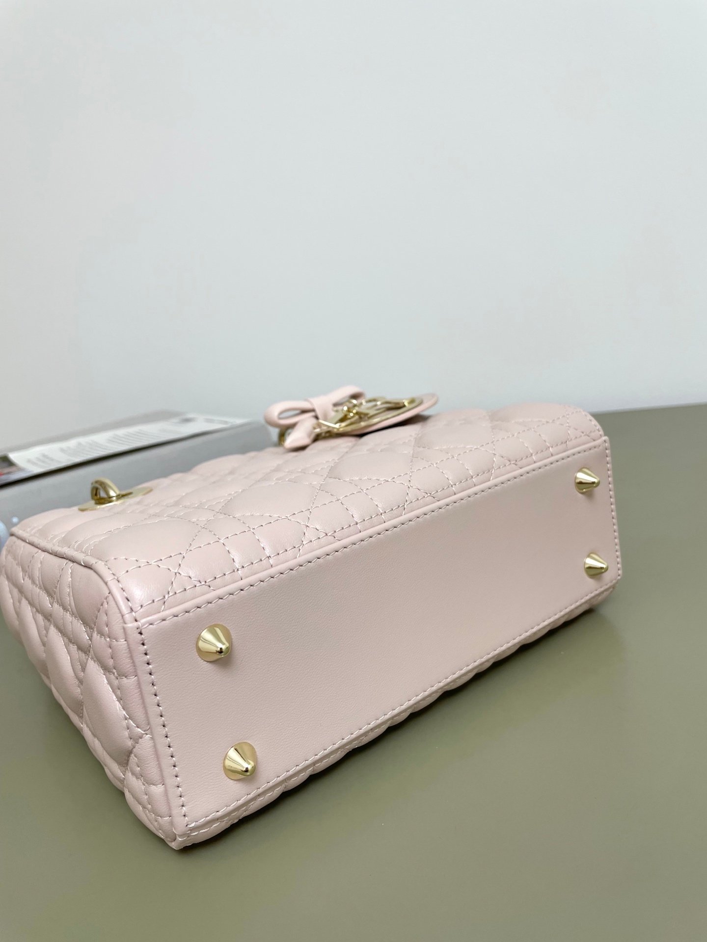 Dior Medium Lady Dior Poweder Pink Lambskin Bag - Image 5