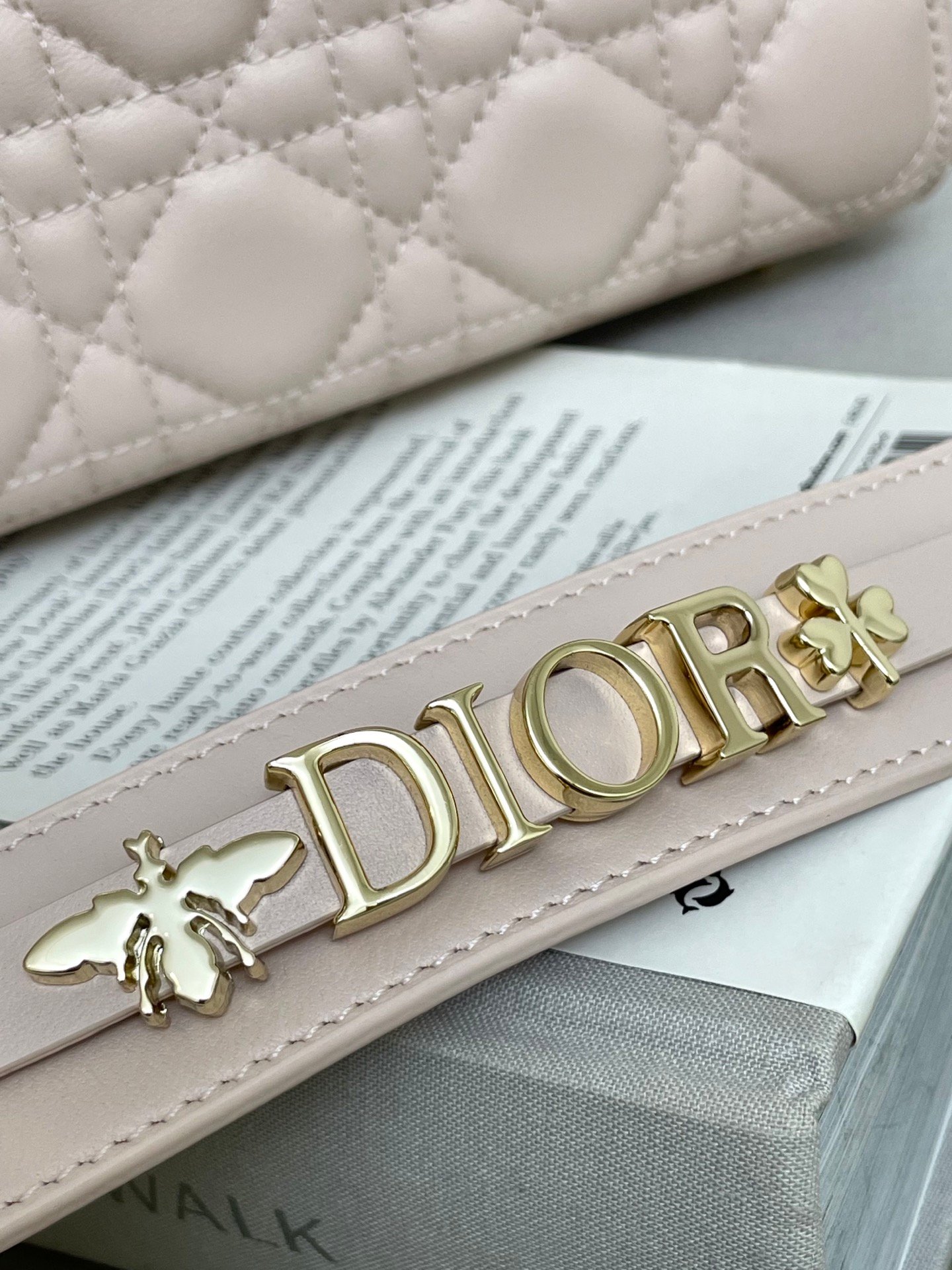 Dior Medium Lady Dior Poweder Pink Lambskin Bag - Image 6