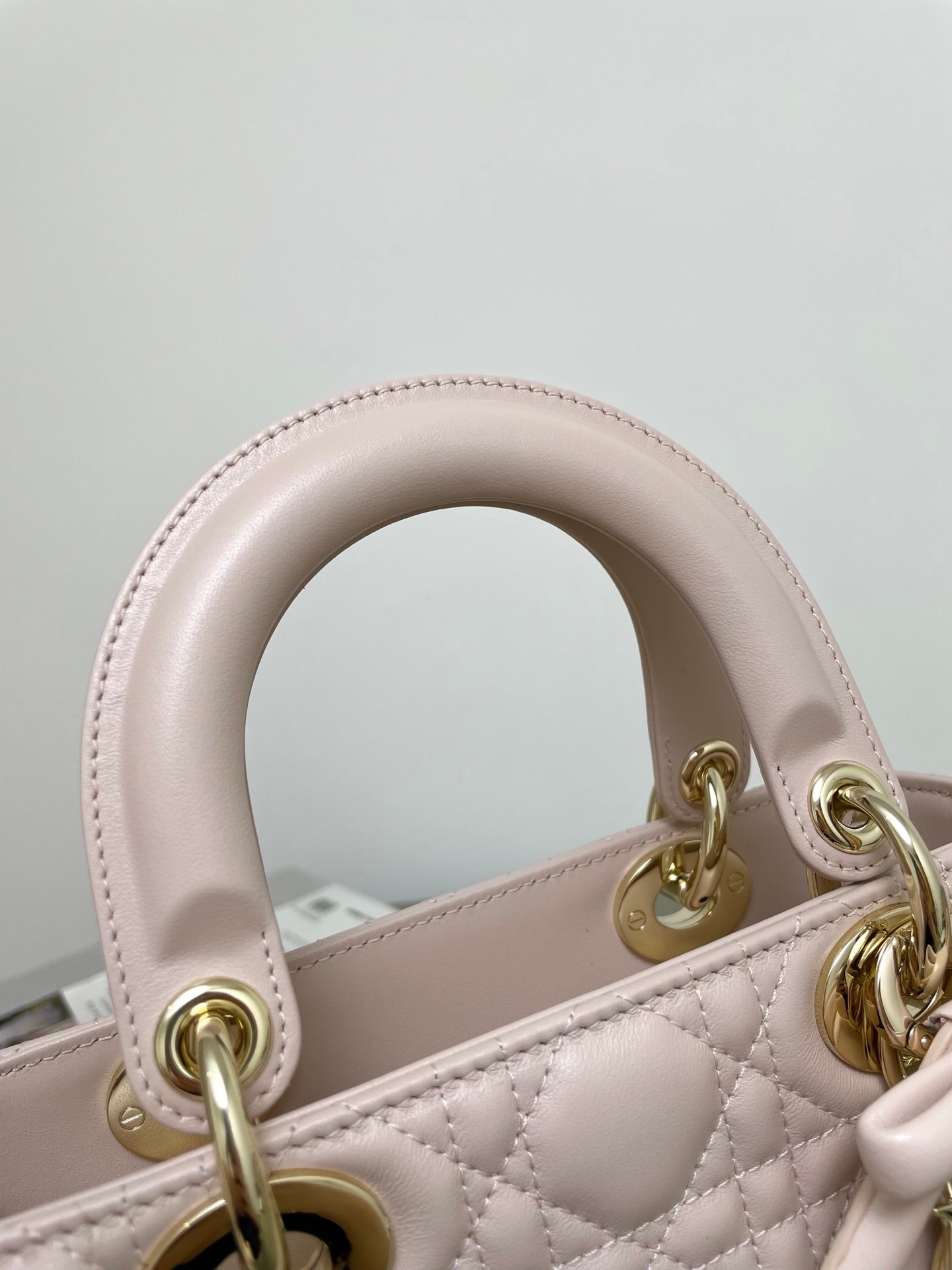 Dior Medium Lady Dior Poweder Pink Lambskin Bag - Image 9