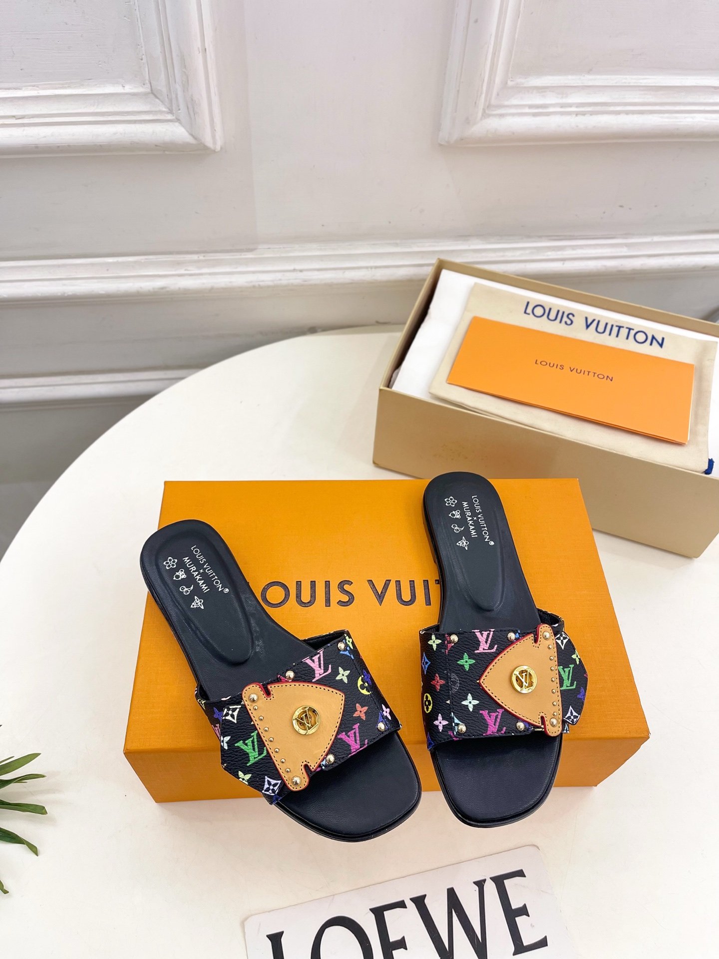Louis Vuitton LV Frame Flat Mules – Black - Image 6