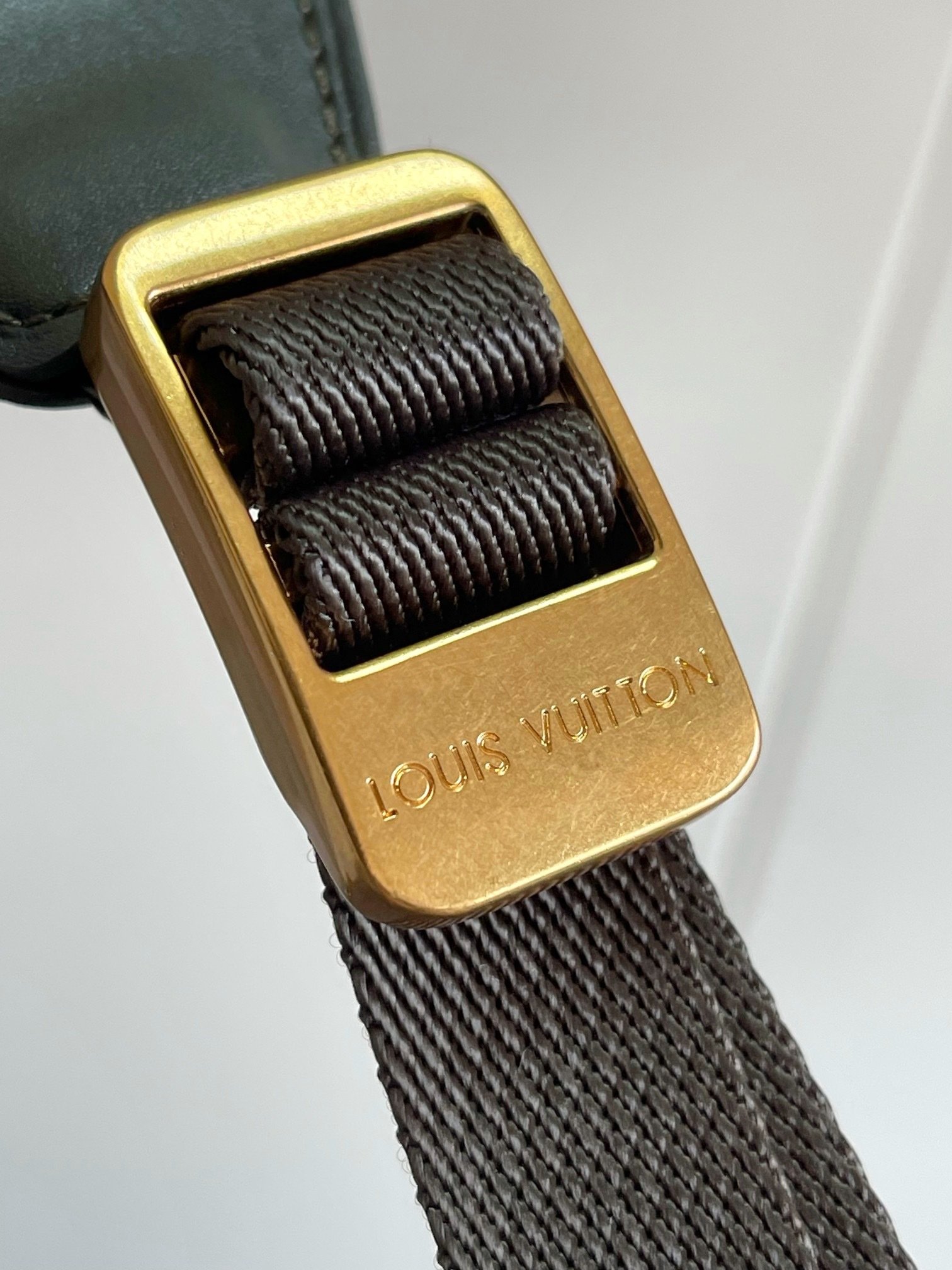 Louis Vuitton Christopher MM backpack in green Monogram Surplus coated canvas with aged gold-color hardware - Image 5