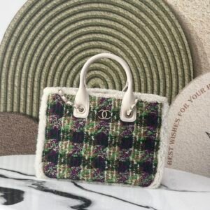 Chanel Tweed Ski Tote handbag